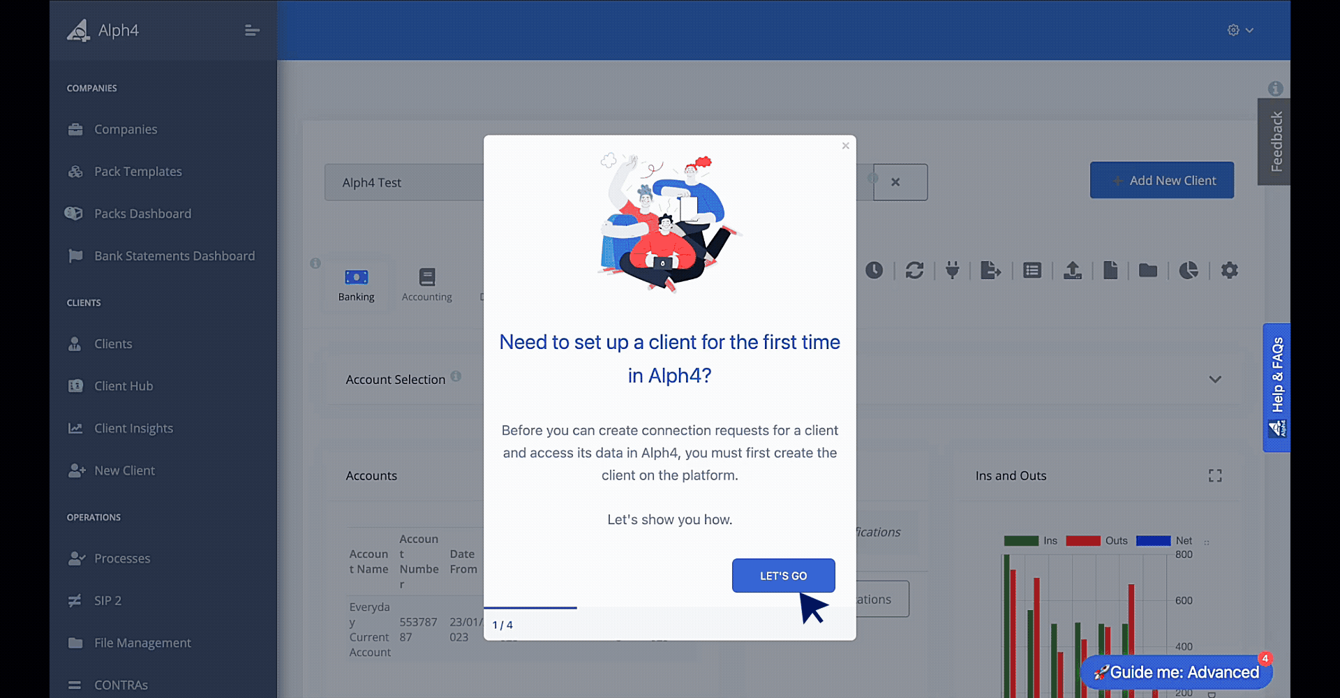 Create a client record in under 60 seconds — Alph4 product walkthrough